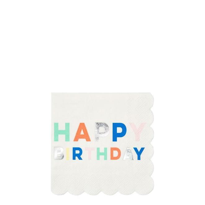 Happy Birthday Palette Small Napkins