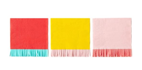 Fringed Cocktail Napkins